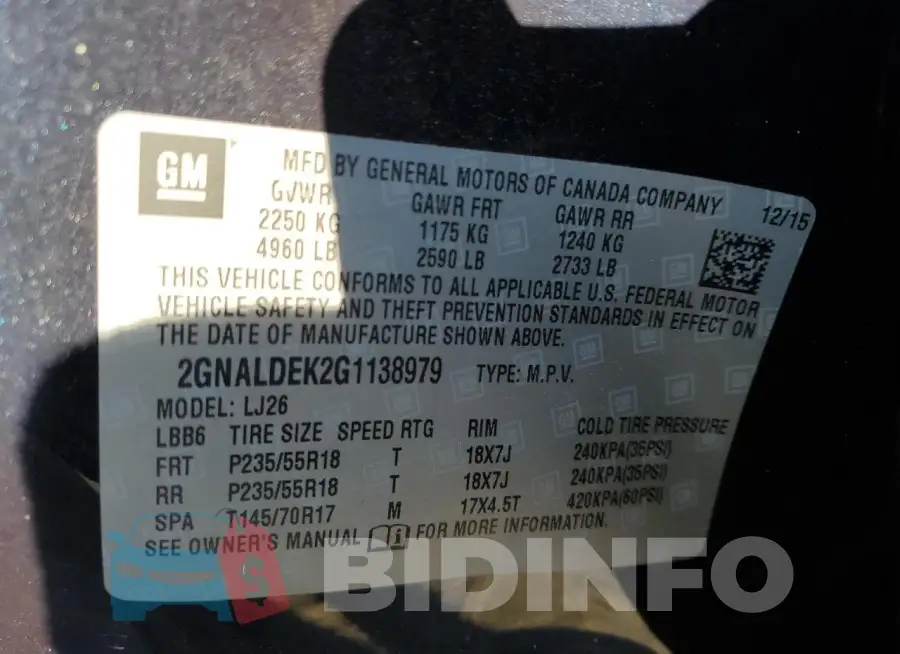 2GNALDEK2G1138979 Photo# 13