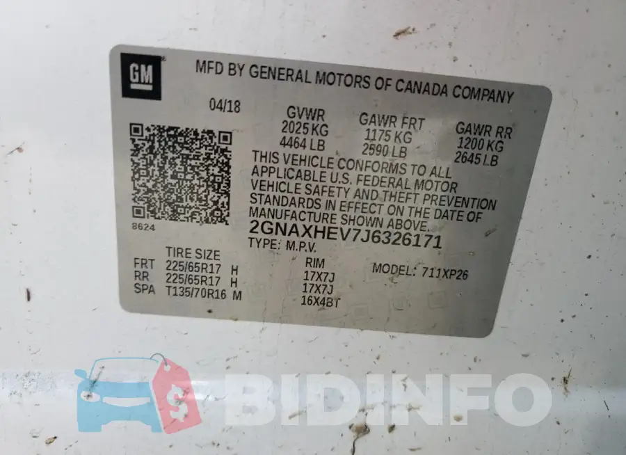 2GNAXHEV7J6326171 Photo# 13