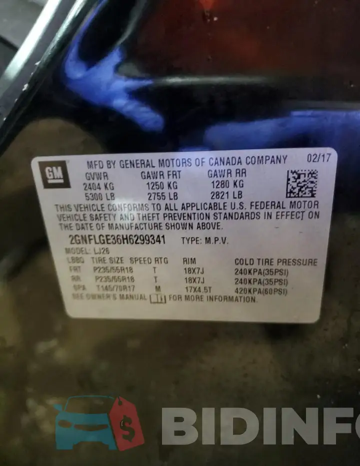 2GNFLGE36H6299341 Photo# 13