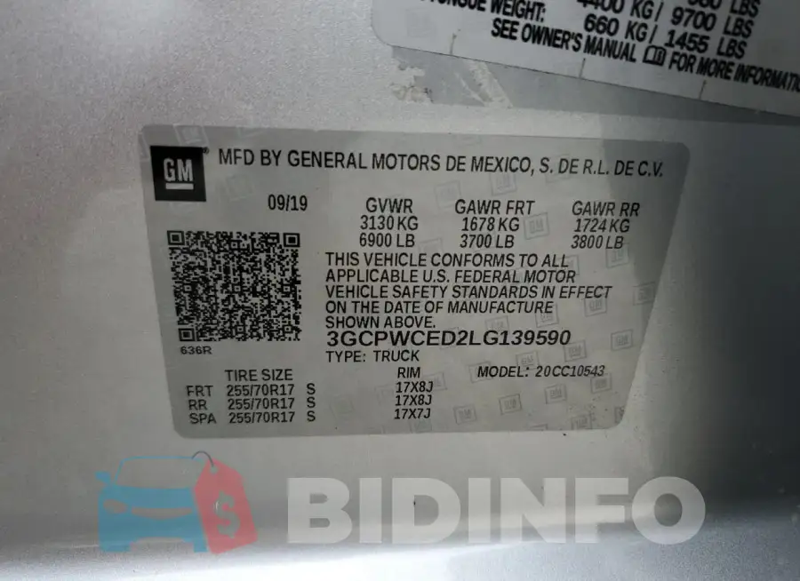 3GCPWCED2LG139590 Photo# 12