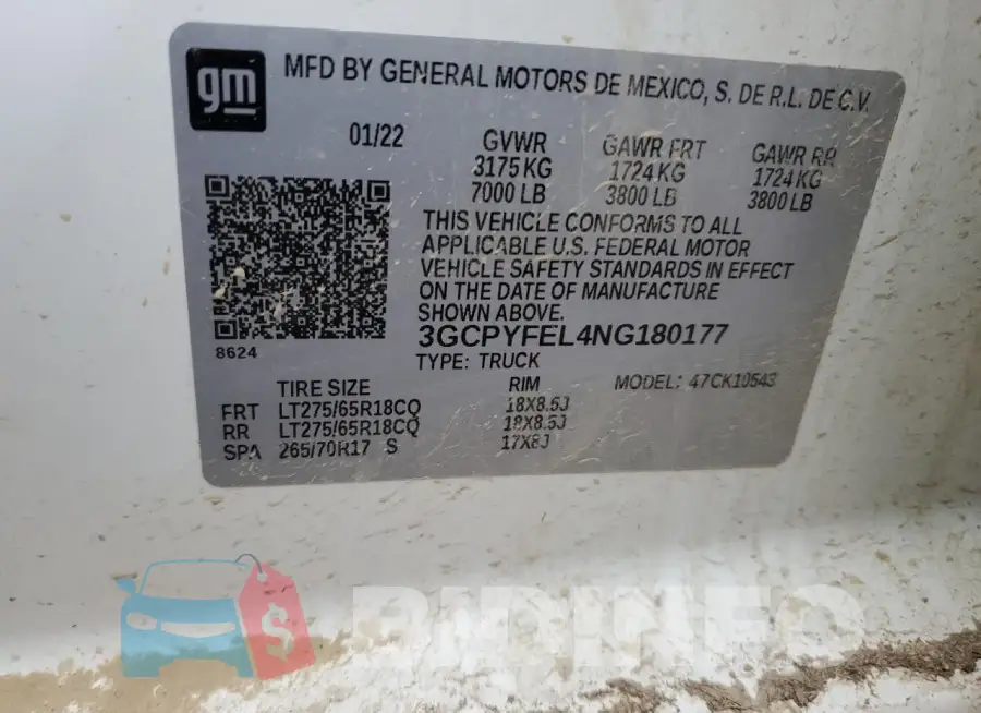 3GCPYFEL4NG180177 Photo# 12