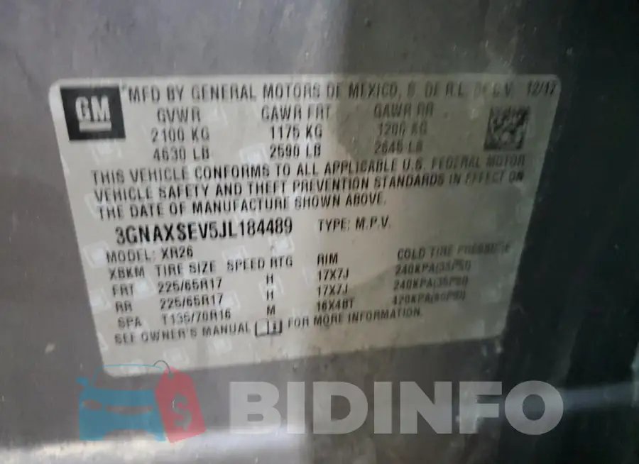 3GNAXSEV5JL184489 Photo# 12