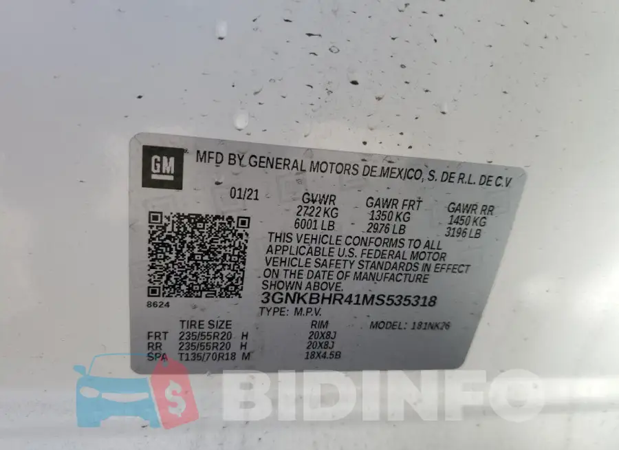 3GNKBHR41MS535318 Photo# 13