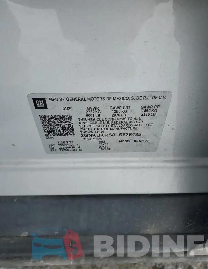 3GNKBKRS8LS626435 Photo# 13