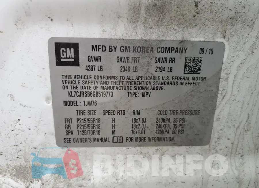KL7CJRSB6GB519773 Photo# 13
