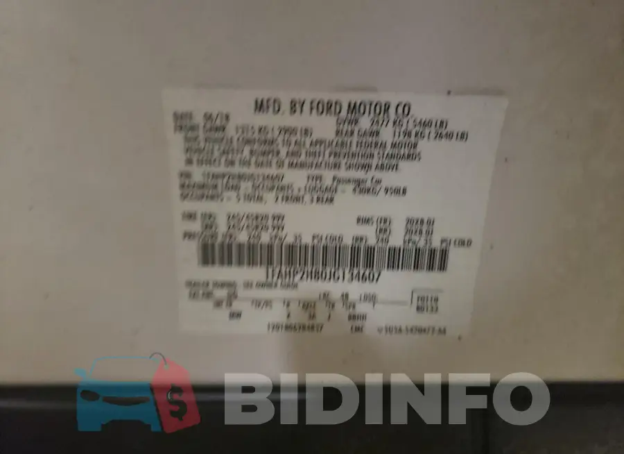 1FAHP2H80JG134607 Photo# 12