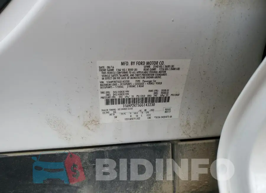 1FAHP2KT5GG143230 Photo# 12