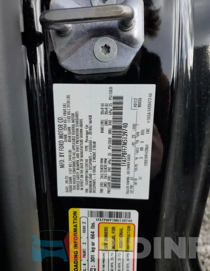 1FATP8FF7M5139740 Photo# 12