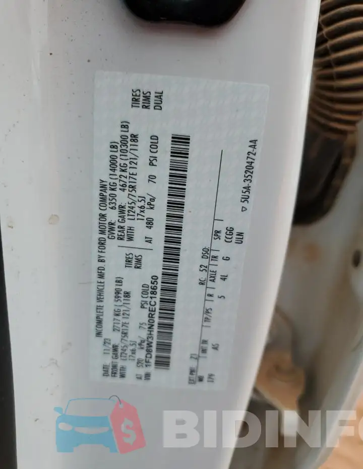 1FD8W3HN0REC18650 Photo# 13