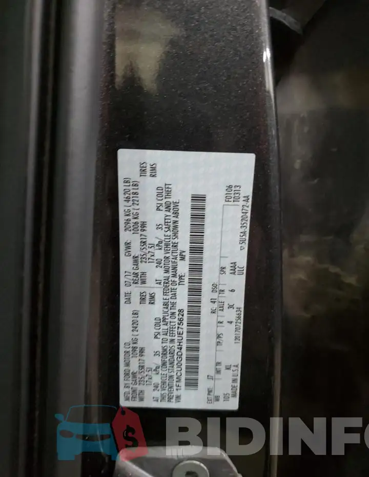 1FMCU0GD4HUE75628 Photo# 13