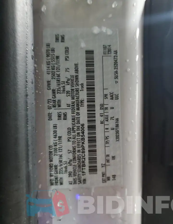 1FTBR2C89PKB54006 Photo# 13