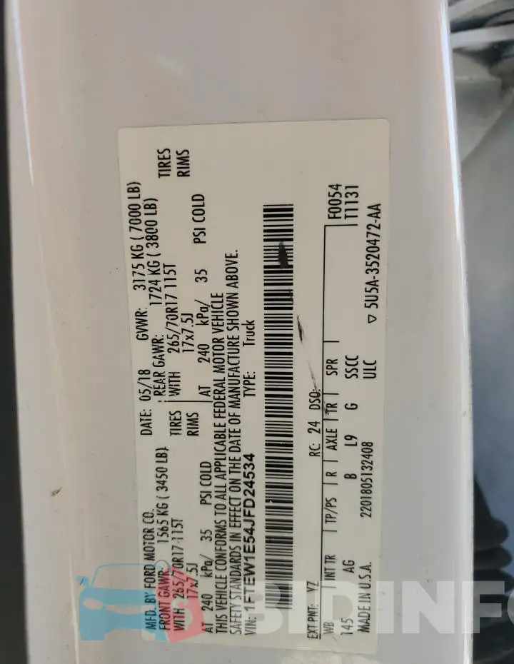 1FTEW1E54JFD24534 Photo# 12