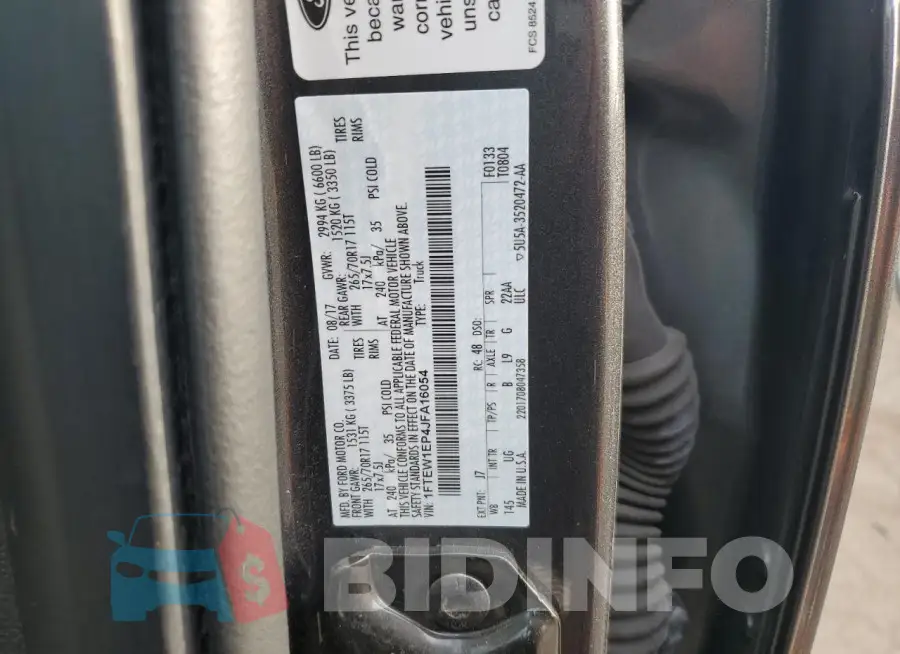 1FTEW1EP4JFA16054 Photo# 12