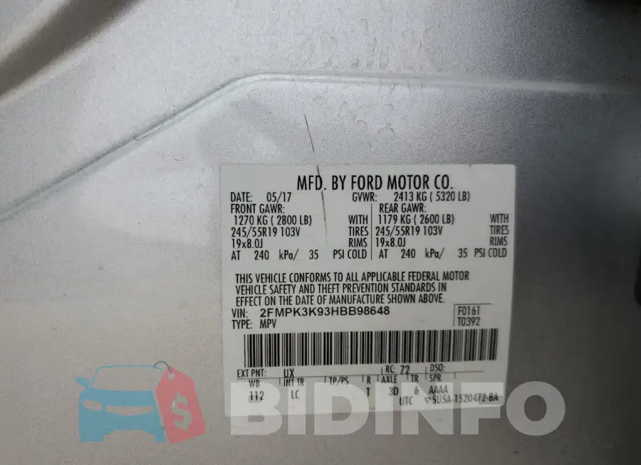 2FMPK3K93HBB98648 Photo# 13