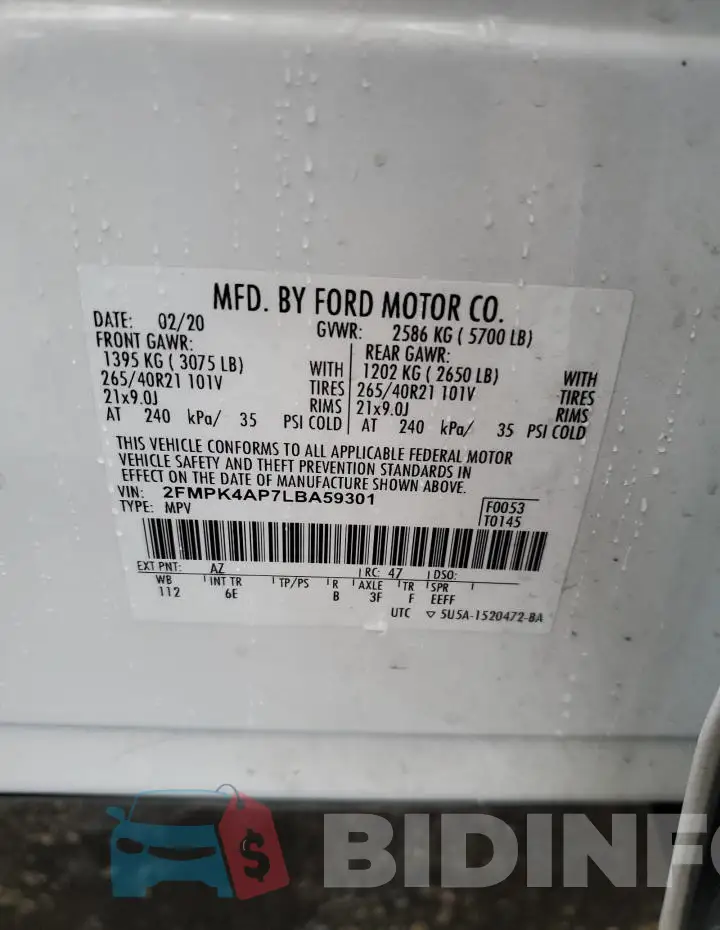 2FMPK4AP7LBA59301 Photo# 13