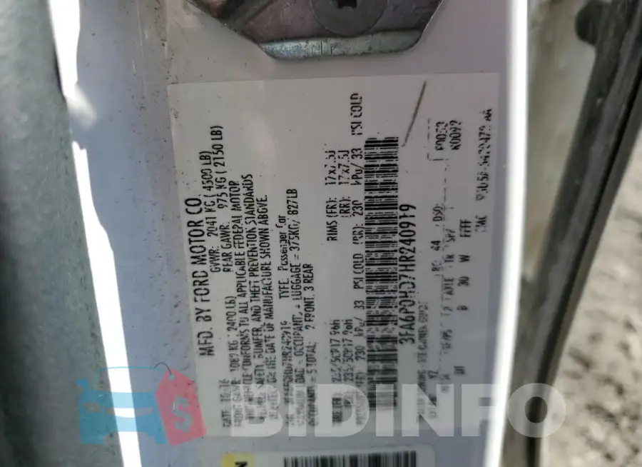 3FA6P0HD7HR240919 Photo# 12