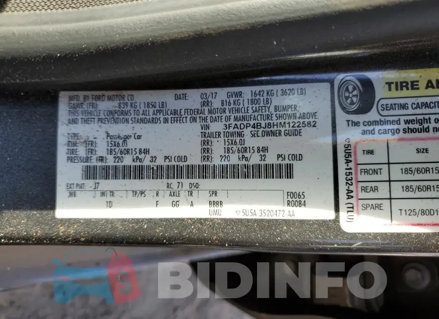 3FADP4BJ8HM122582 Photo# 12
