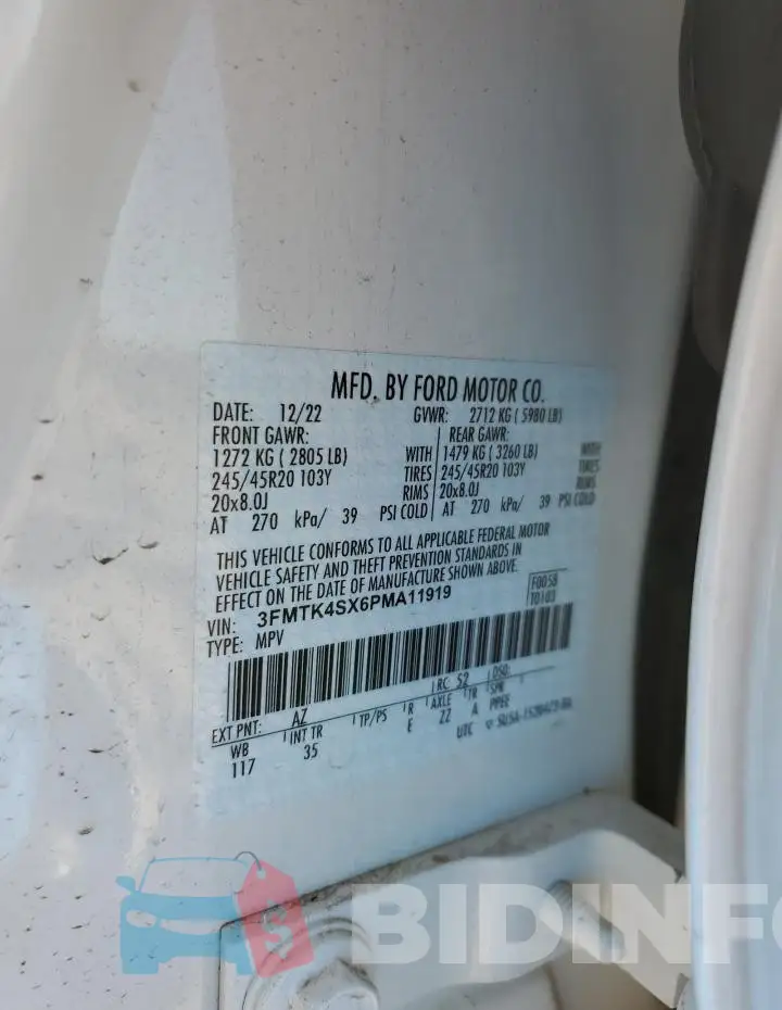 3FMTK4SX6PMA11919 Photo# 14