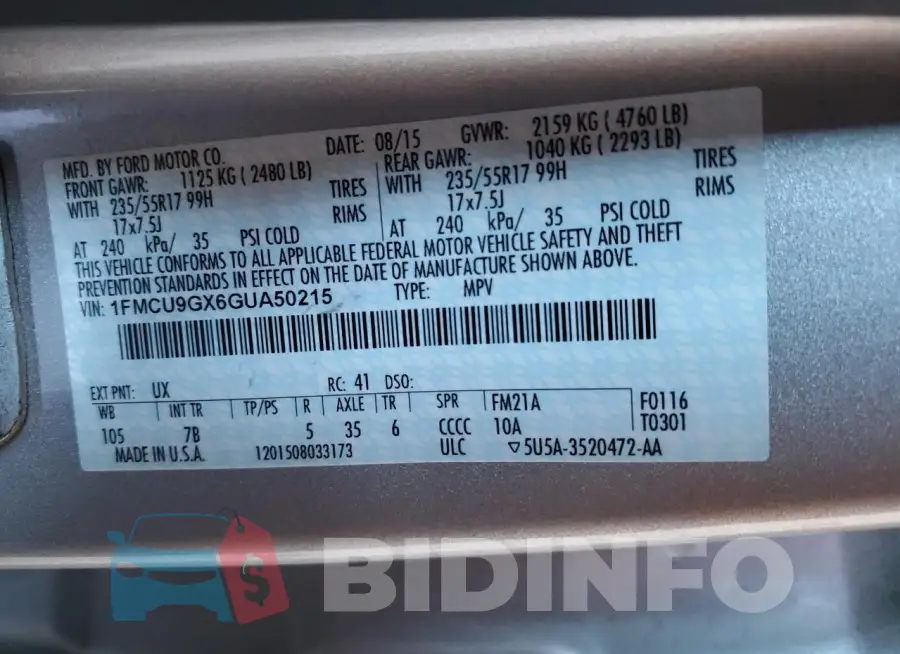 5V8CC5329GM607798 Photo# 12