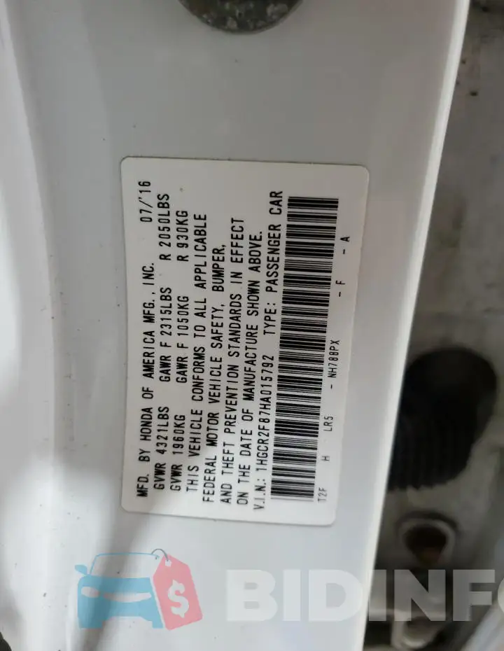 1HGCR2F87HA015792 Photo# 12