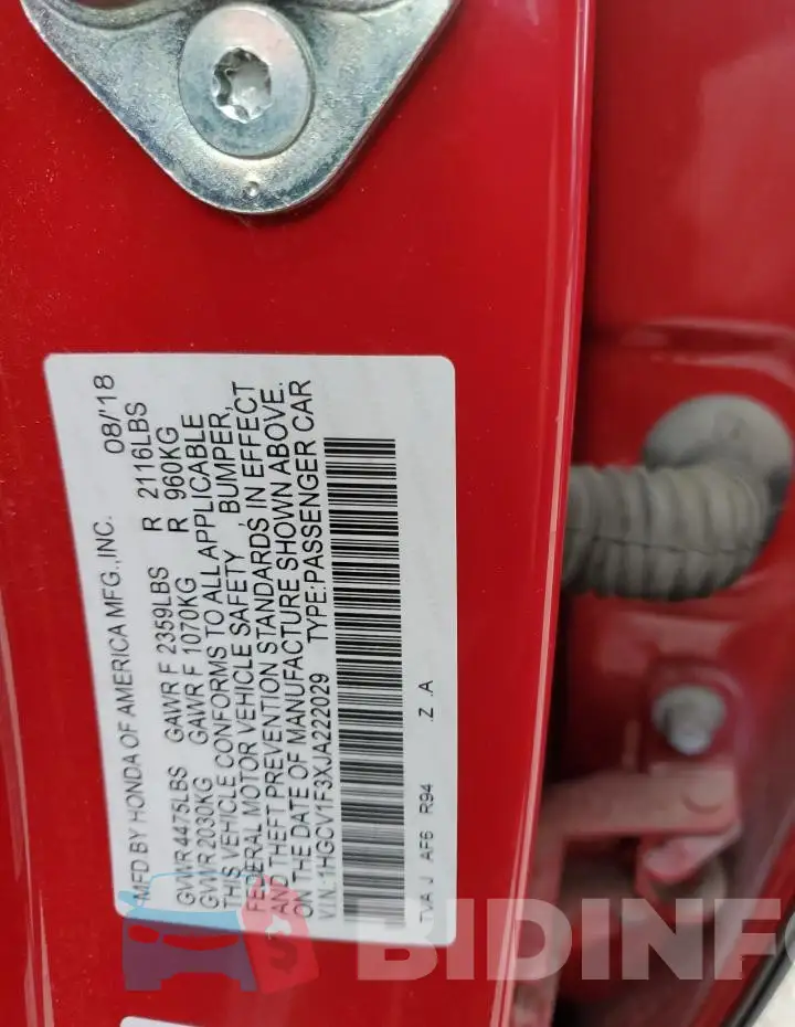 1HGCV1F3XJA222029 Photo# 12