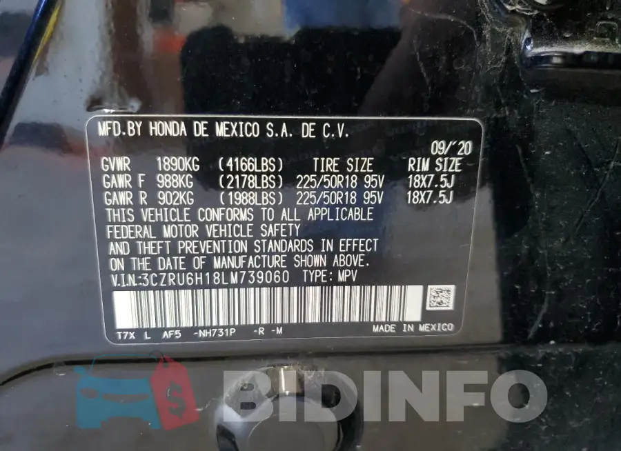 3CZRU6H18LM739060 Photo# 13