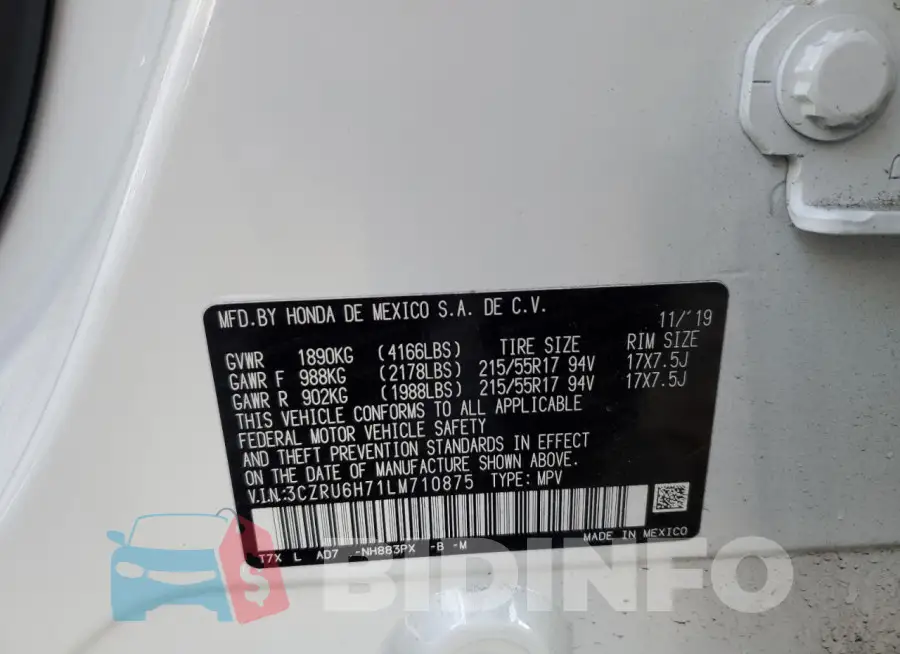 3CZRU6H71LM710875 Photo# 13