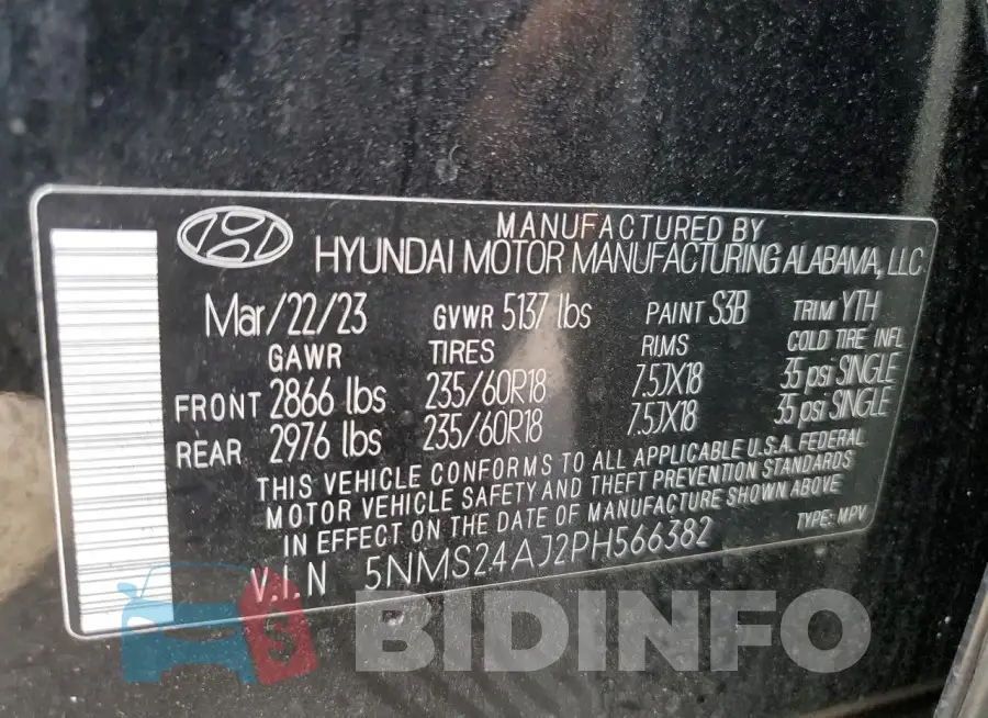 5NMS24AJ2PH566382 Photo# 13