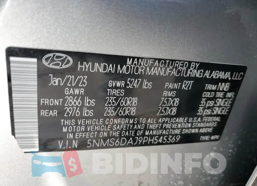 5NMS6DAJ9PH545369 Photo# 13