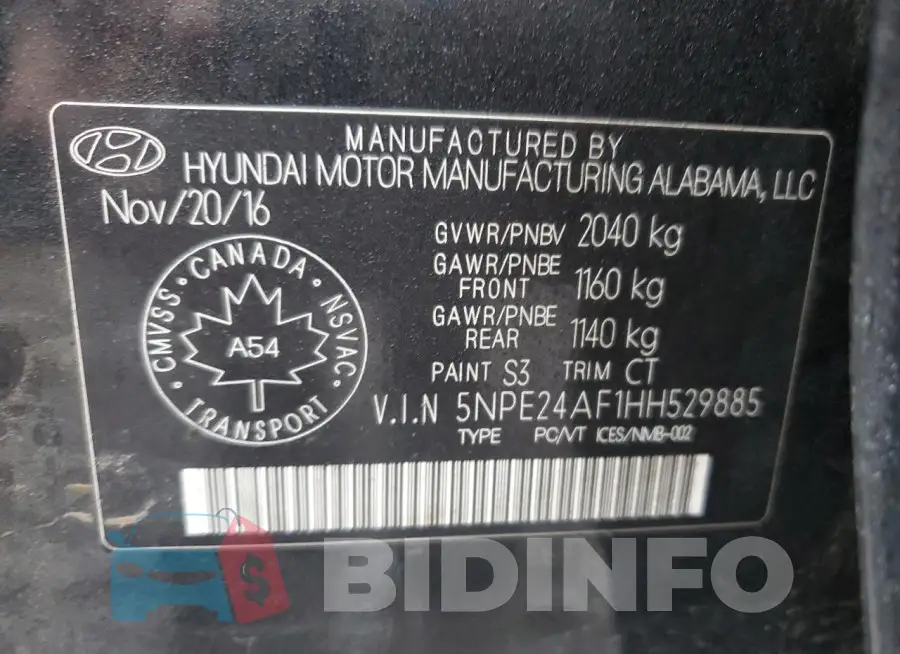 5NPE24AF1HH529885 Photo# 13