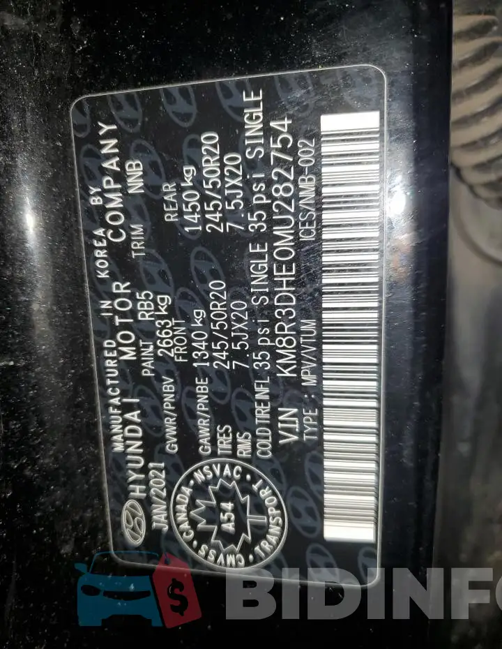 KM8R3DHE0MU282754 Photo# 14