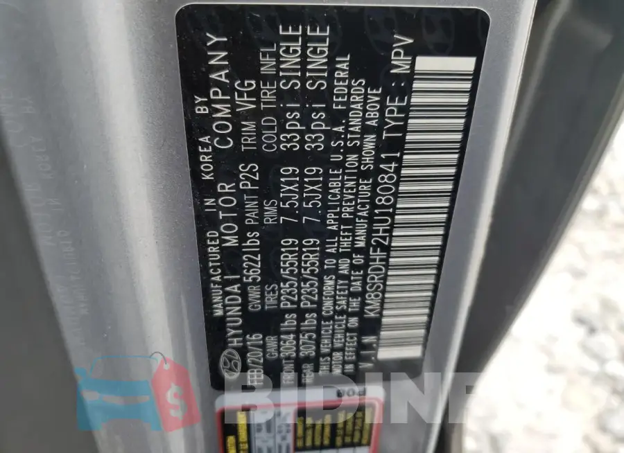 KM8SRDHF2HU180841 Photo# 13