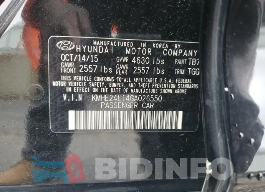 KMHE24L14GA026550 Photo# 13