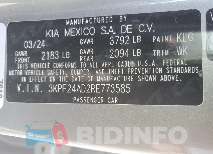 3KPF24AD2RE773585 Photo# 12