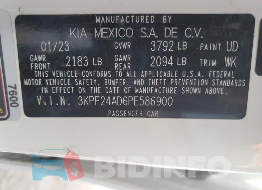 3KPF24AD6PE586900 Photo# 12