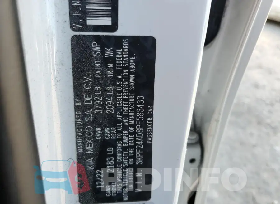 3KPF24AD8PE583433 Photo# 13