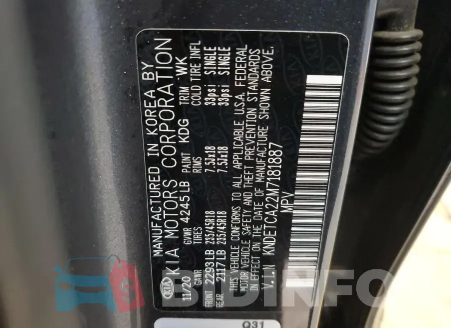 KNDETCA22M7181887 Photo# 12