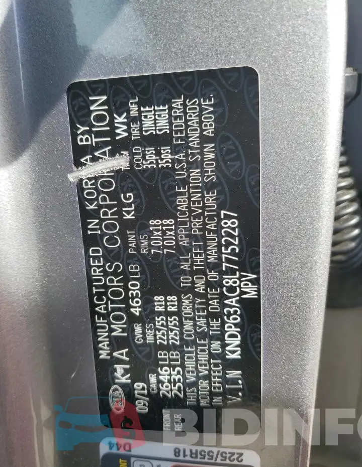 KNDP63AC8L7752287 Photo# 13