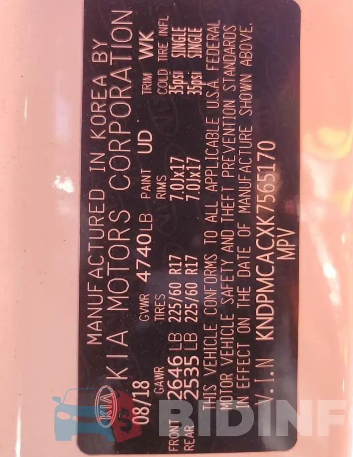KNDPMCACXK7565170 Photo# 14