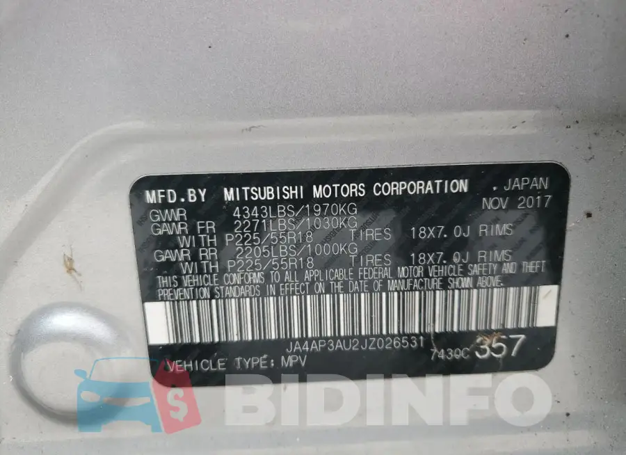 JA4AP3AU2JZ026531 Photo# 13