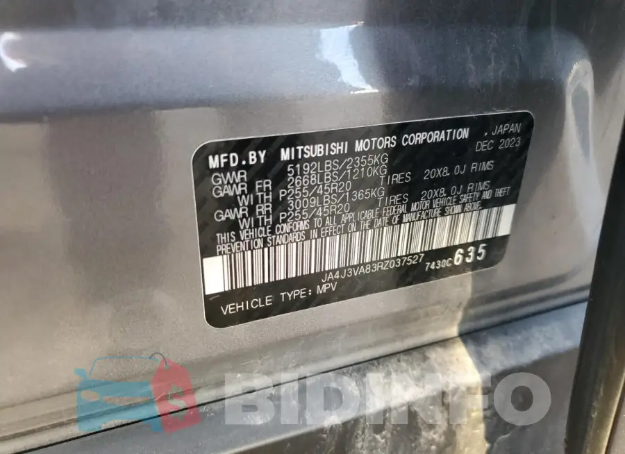 JA4J3VA83RZ037527 Photo# 13