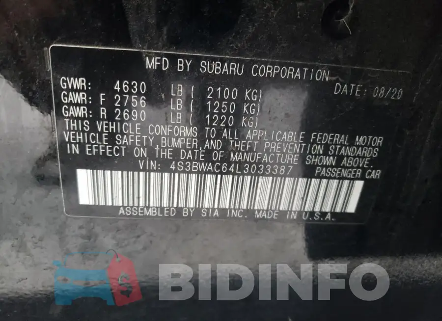 4S3BWAC64L3033387 Photo# 13