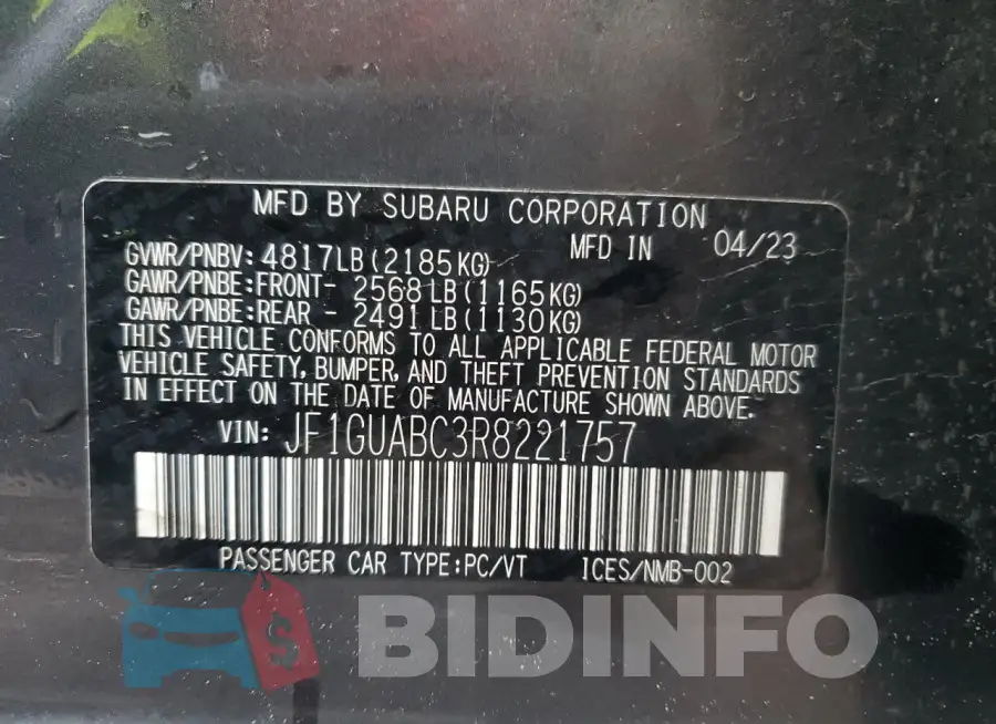 JF1GUABC3R8221757 Photo# 12