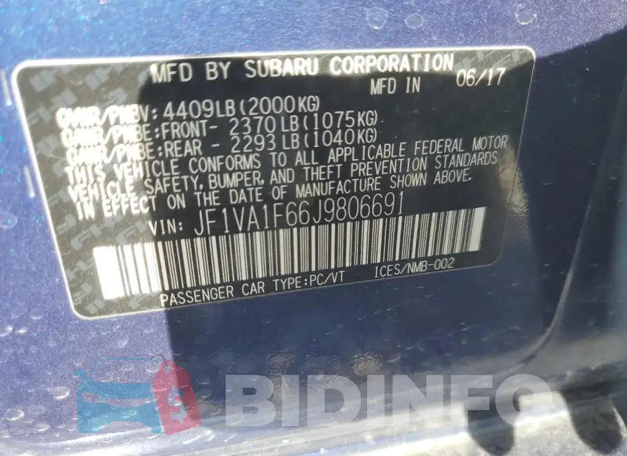 JF1VA1F66J9806691 Photo# 13