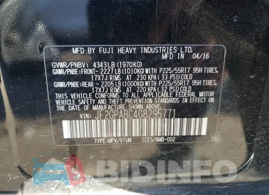 JF2GPABC4G8295771 Photo# 12