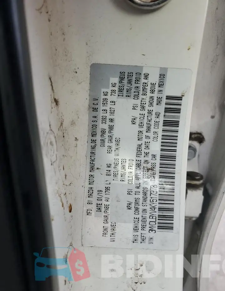 3MYDLBYV4KY517378 Photo# 12