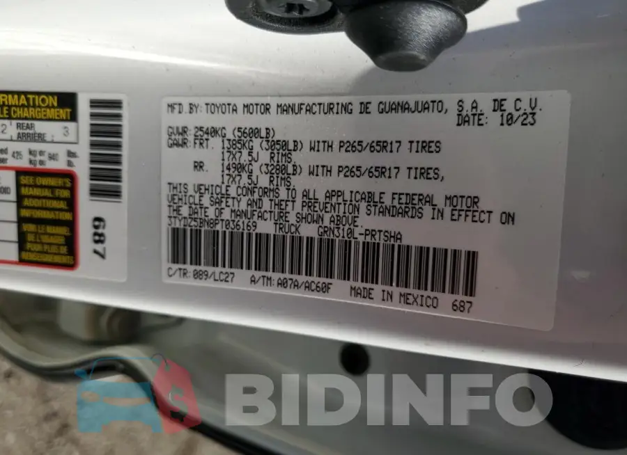 3TYDZ5BN8PT036169 Photo# 12