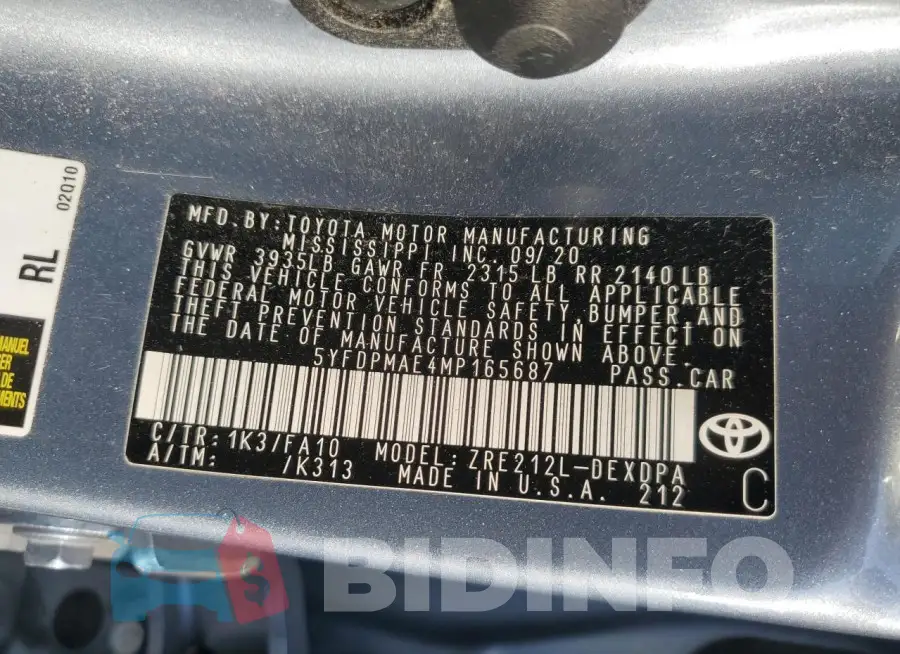 5YFDPMAE4MP165687 Photo# 12