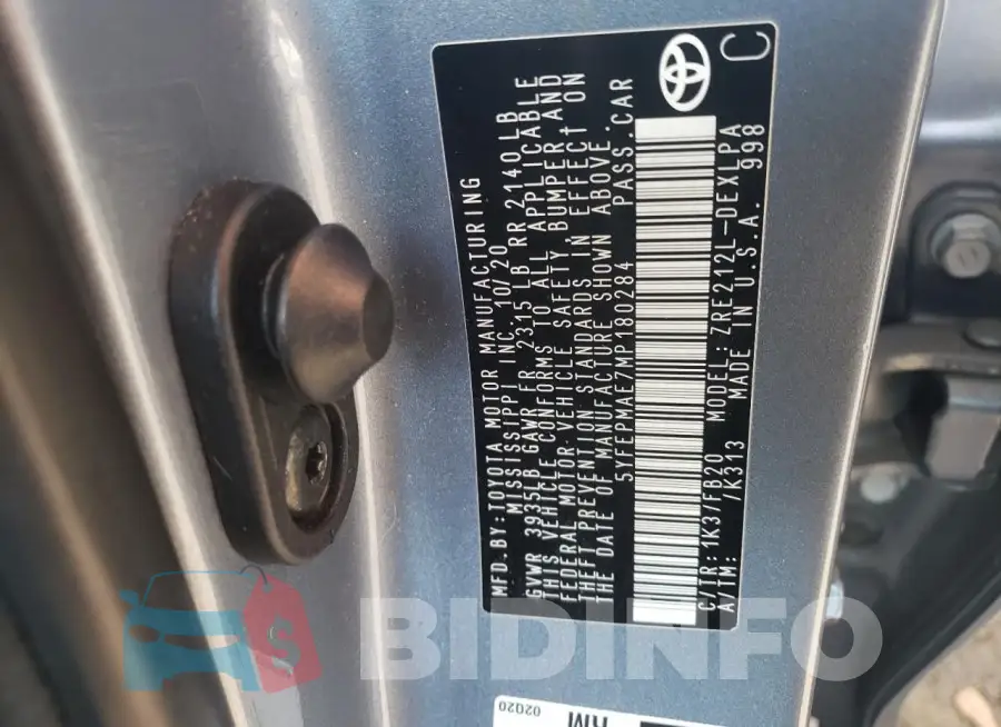 5YFEPMAE7MP180284 Photo# 12