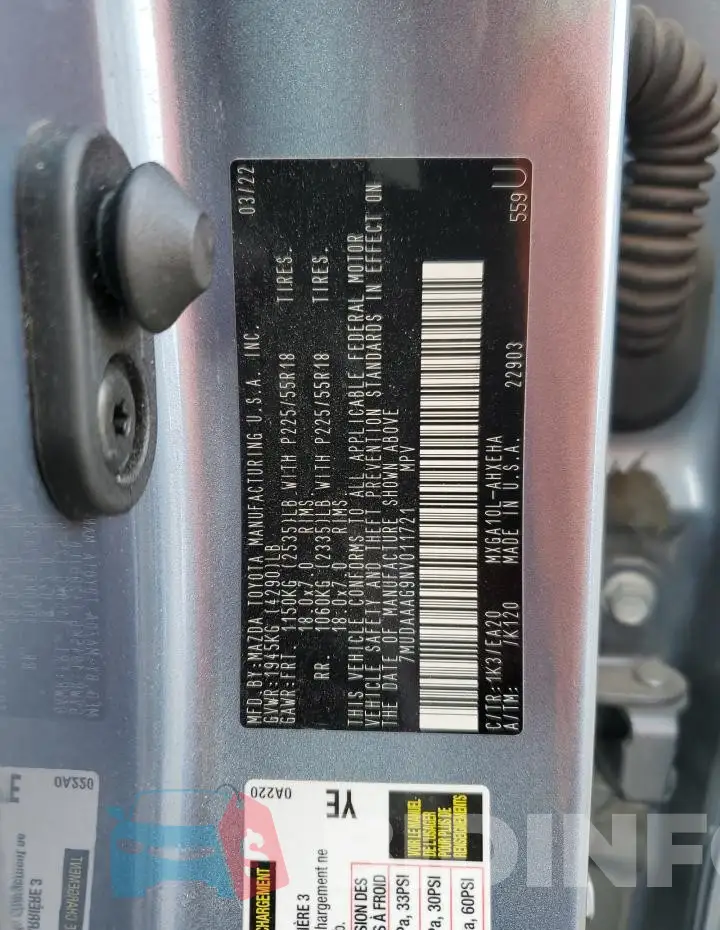 7MUDAAAG9NV011721 Photo# 12